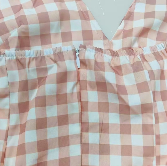 Pink and White Checkered Dress - Picture 7 of 8